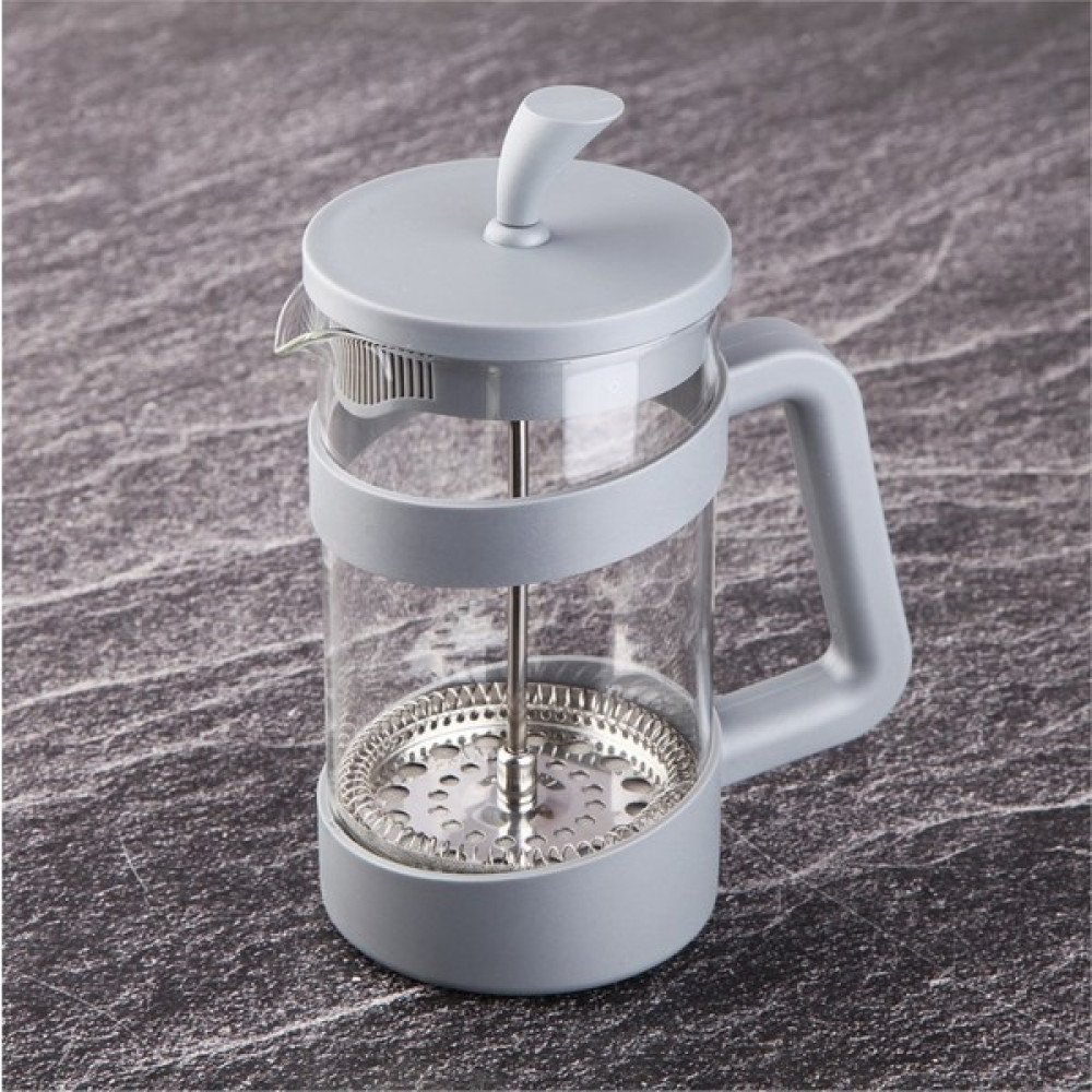 Yzhome 600 ml Borosilikat Cam Silikon Kaplı French Press Bitki Süzgeci Gri French Press Fiyatı