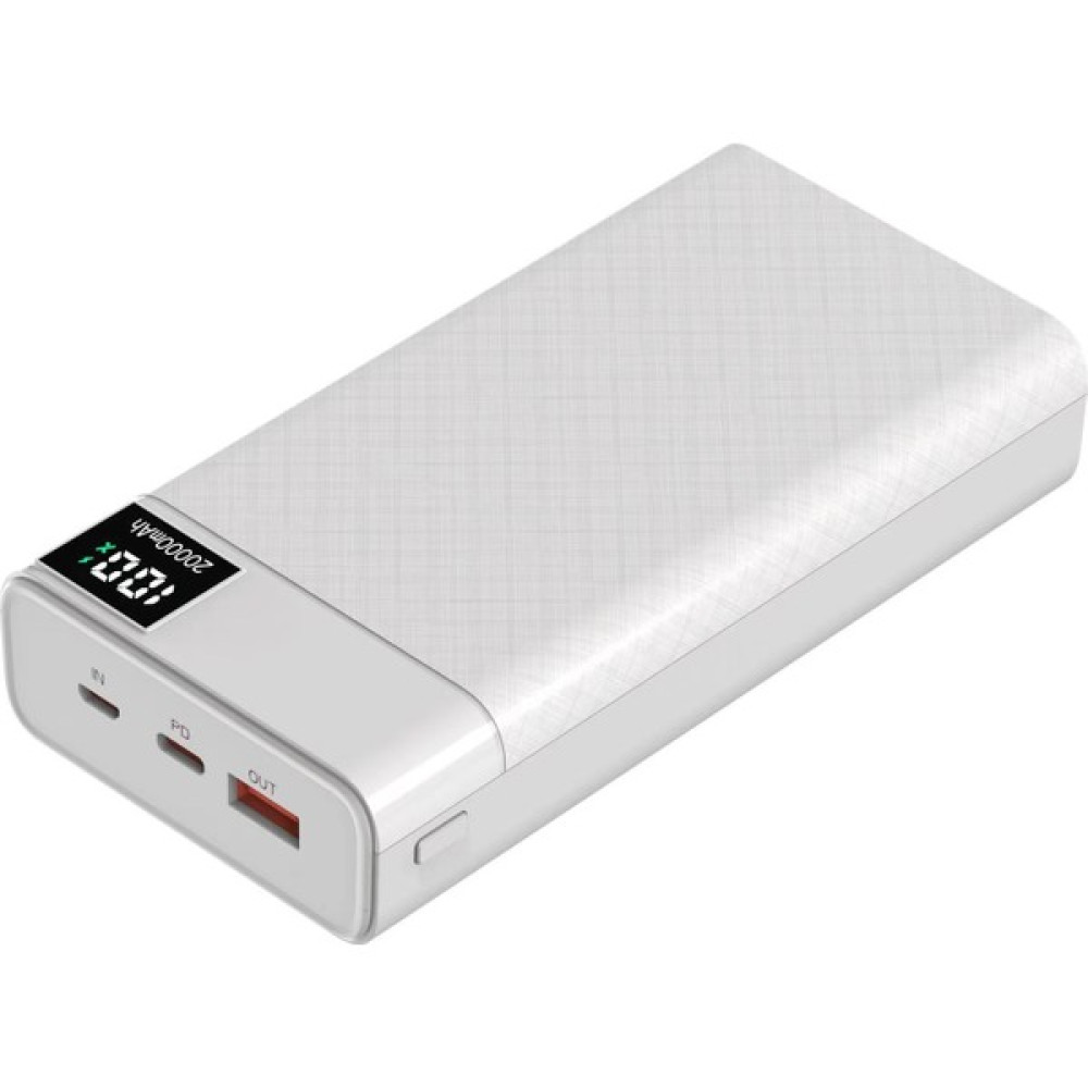 Z-Mobile 20000 Mah 22.5W Powerbank LED Göstergeli Qc 3.0 Qualcomm Pd Hızlı Şarj Taşınabilir Powerbank - Beyaz Taşınabilir Şarj Cihazı - Powerbank Fiyatı