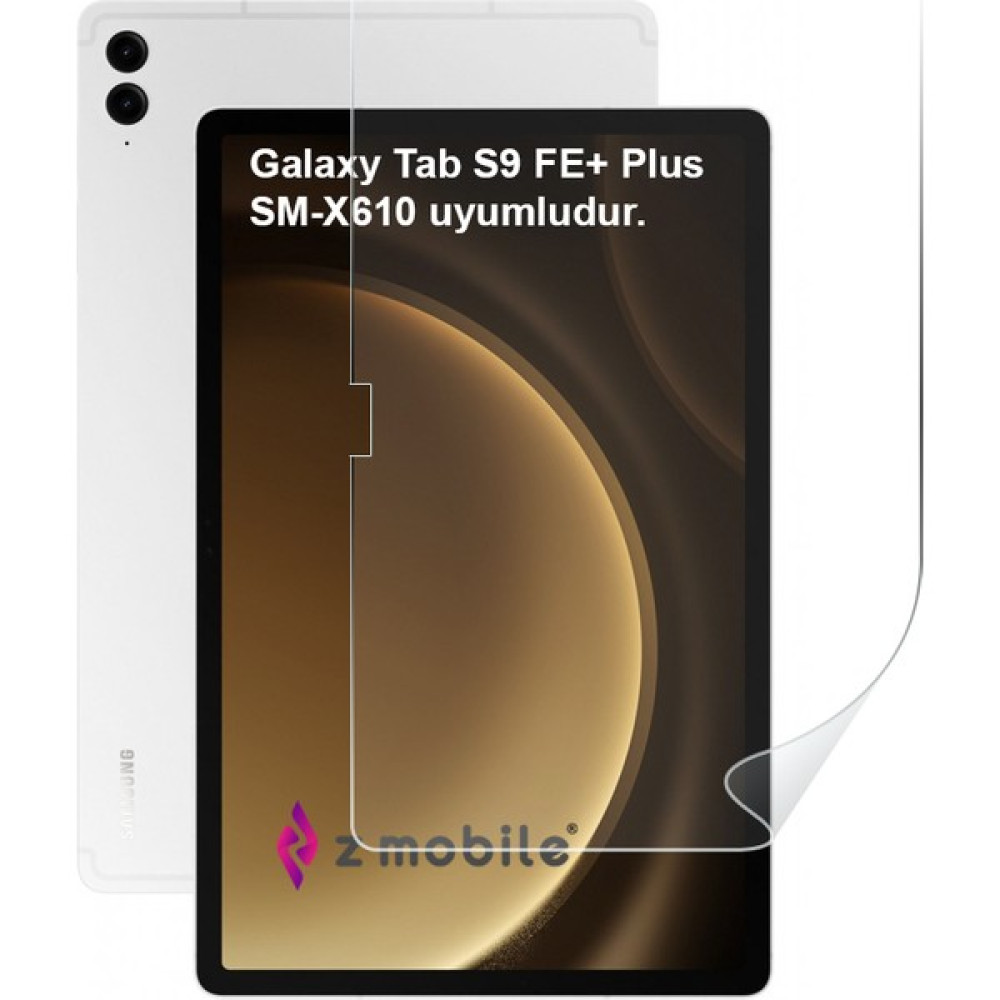 Z-Mobile Samsung Galaxy Tab S9 Fe+ Plus 12.4” SM-X610 Uyumlu Ekran Koruyucu Nano Esnek Kırılmaz Flexible Tablet Aksesuarı Fiyatı