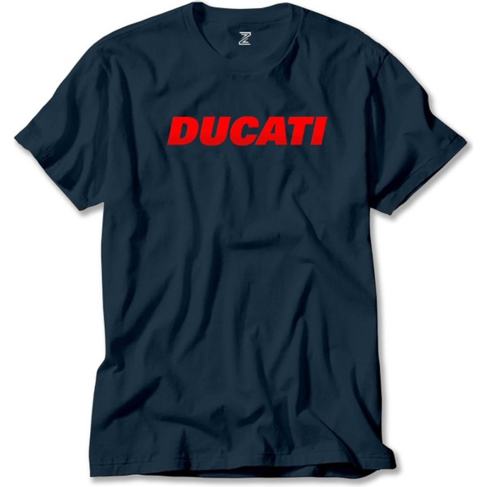 Z zepplin Ducati Red Logo Lacivert Tişört Erkek T-shirt Fiyatı
