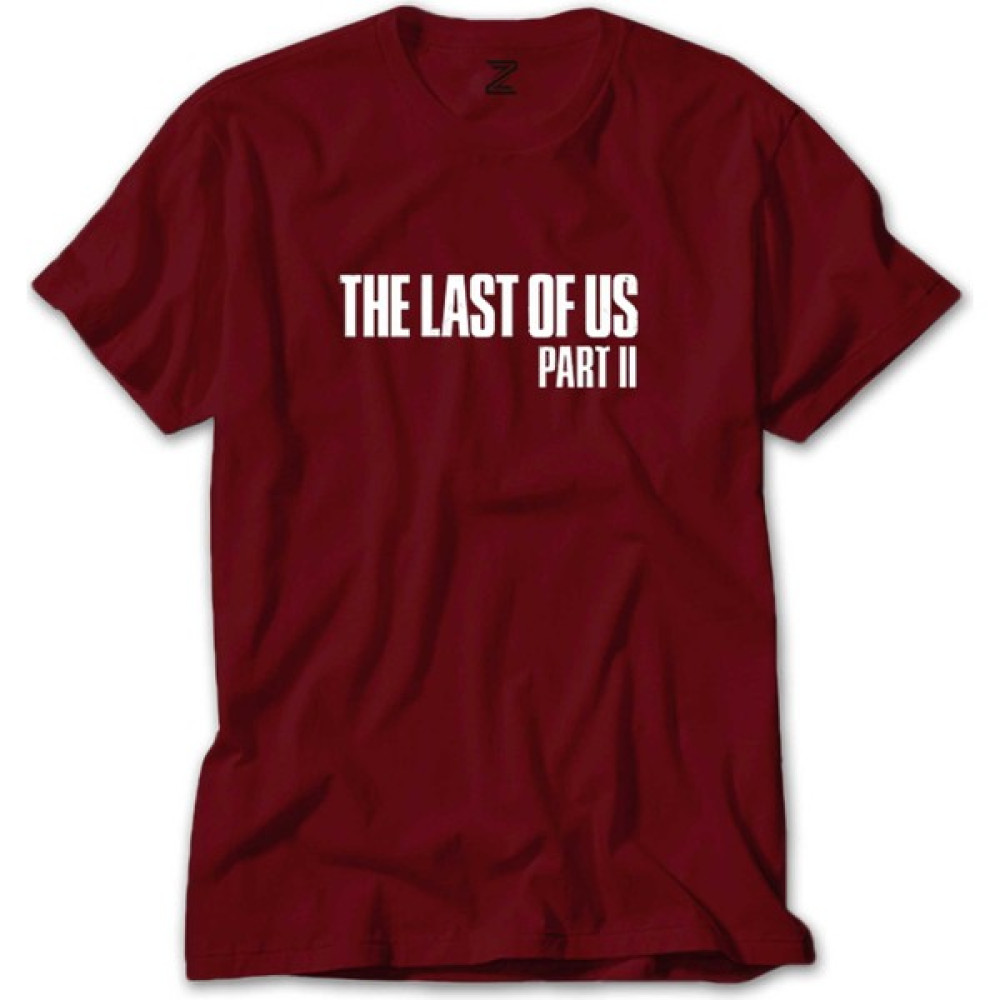 Z zepplin The Last Of Us 2 Text Kırmızı Tişört Erkek T-shirt Fiyatı