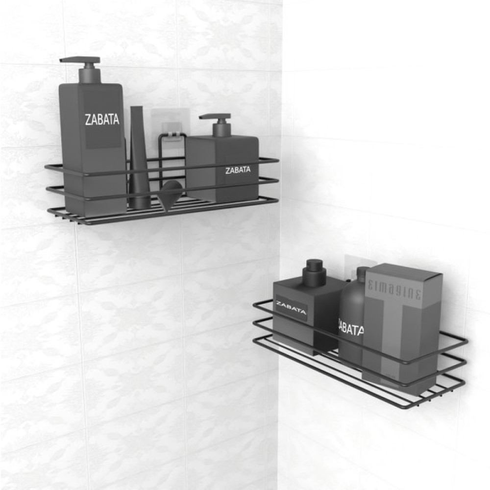 Zabata Yapışkanlı 2'li Set Banyo Rafı Duş Şampuanlık Duvar Düzenleyici Organizer Banyo Rafı Fiyatı