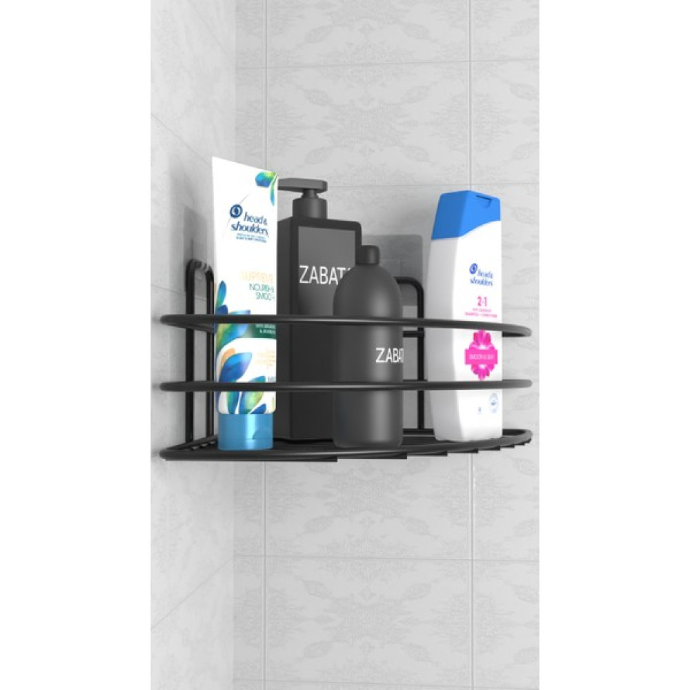Zabata Yapışkanlı Banyo Köşeliği Köşe Rafı Duş Şampuanlık Duvar Düzenleyici Organizer Raf 1 Adet Banyo Rafı Fiyatı