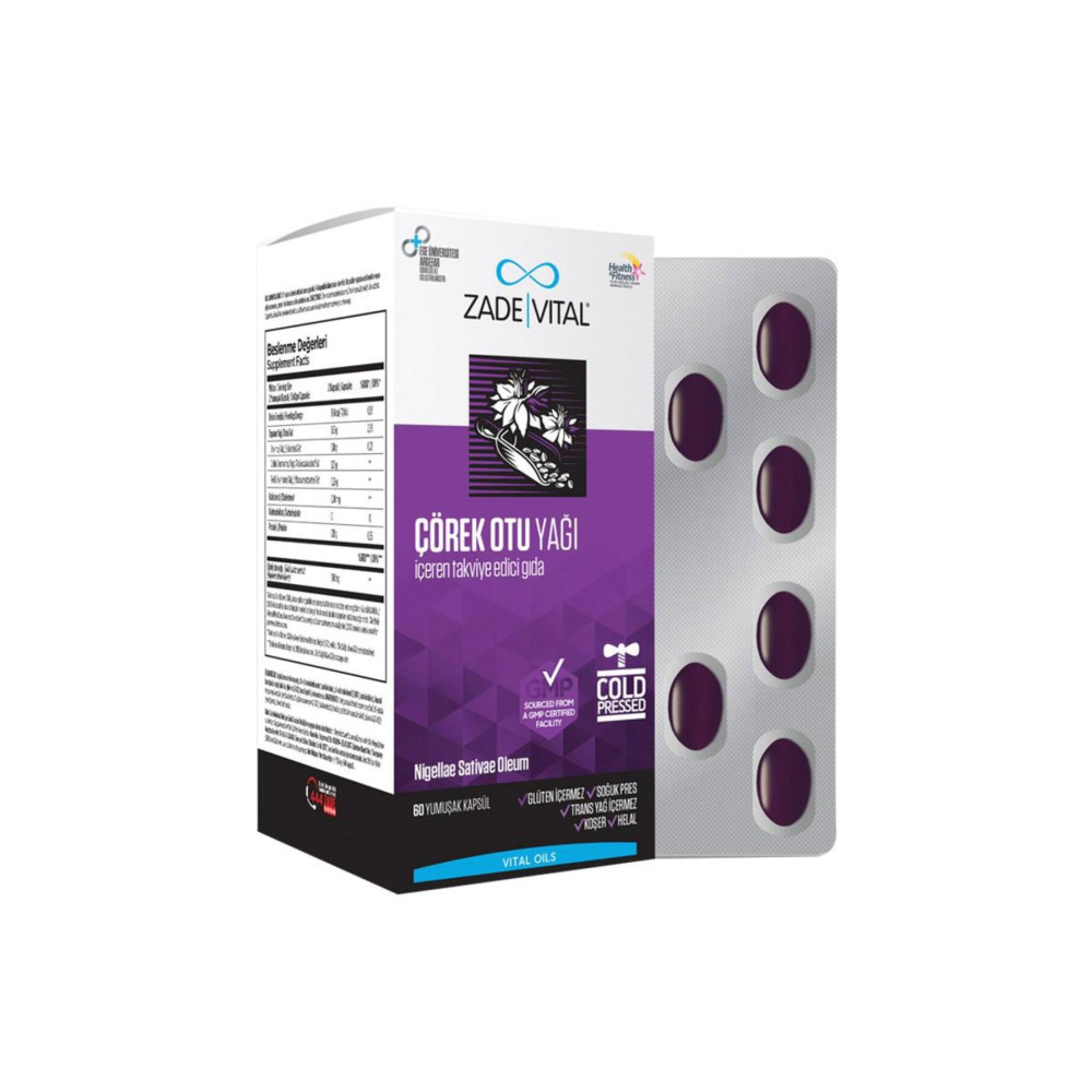 Zade Vital Çörek Otu Yağı Yumuşak Blister Kapsül 900mg 60lı Sağlık Fiyatı