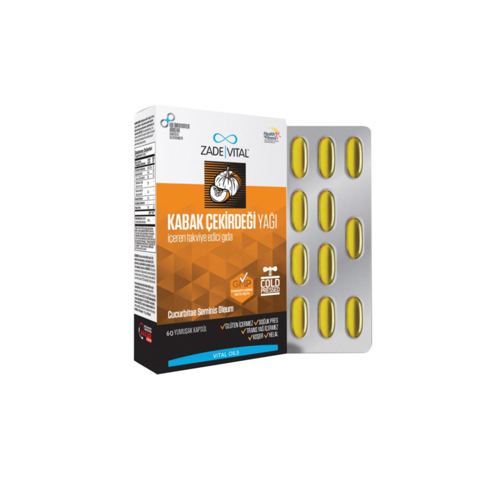 Zade Vital Kabak Çekirdeği Yağı Kapsül Blister Ambalaj 60 Sağlık / Diyet Fiyatı