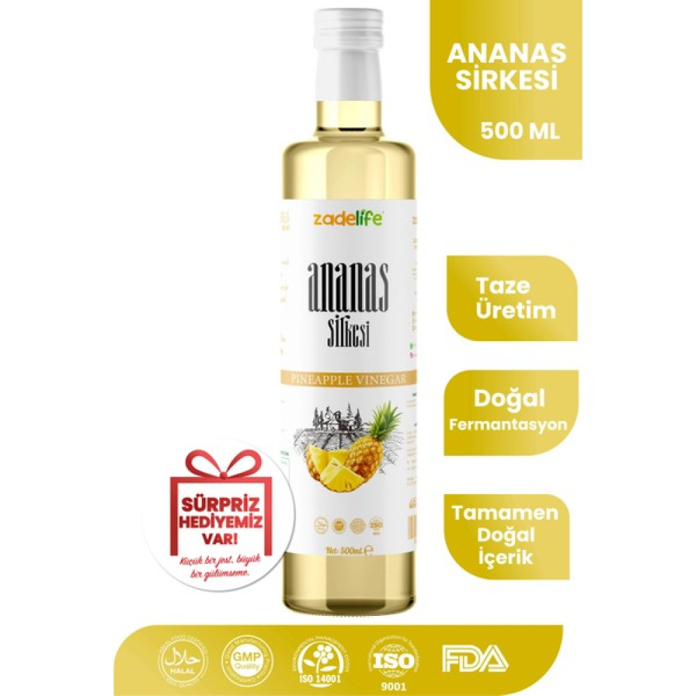 Zadelife Bromelain Deposu Ananas Sirkesi 500 ml Sos Fiyatı