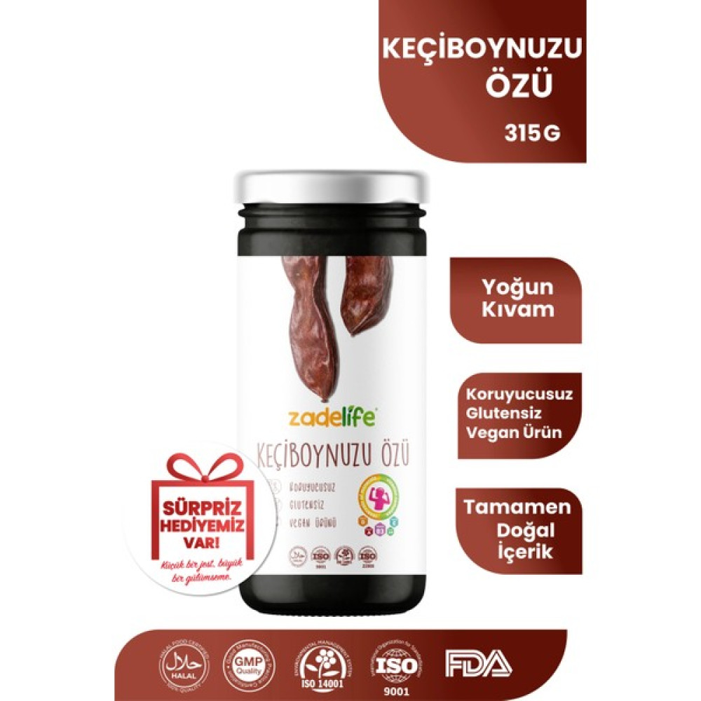 Zadelife Organik Keçiboynuzu Özü Net 315 gr (Soğuk Sıkım) Diğer Fiyatı