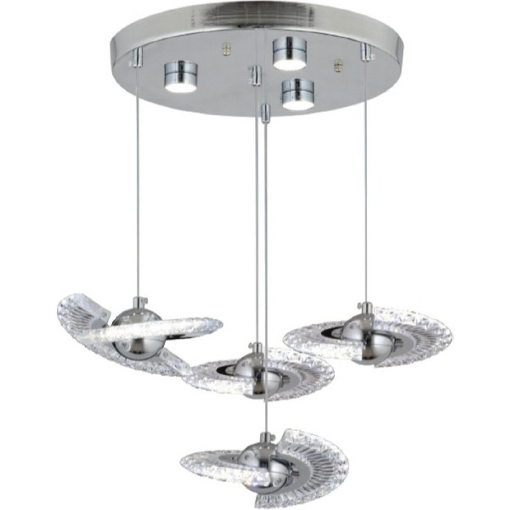 Zage Aydınlatma A Elegance Modern 3 Renk Led'li 4'lü Tasarım Sarkıt Krom Avize Avize Fiyatı