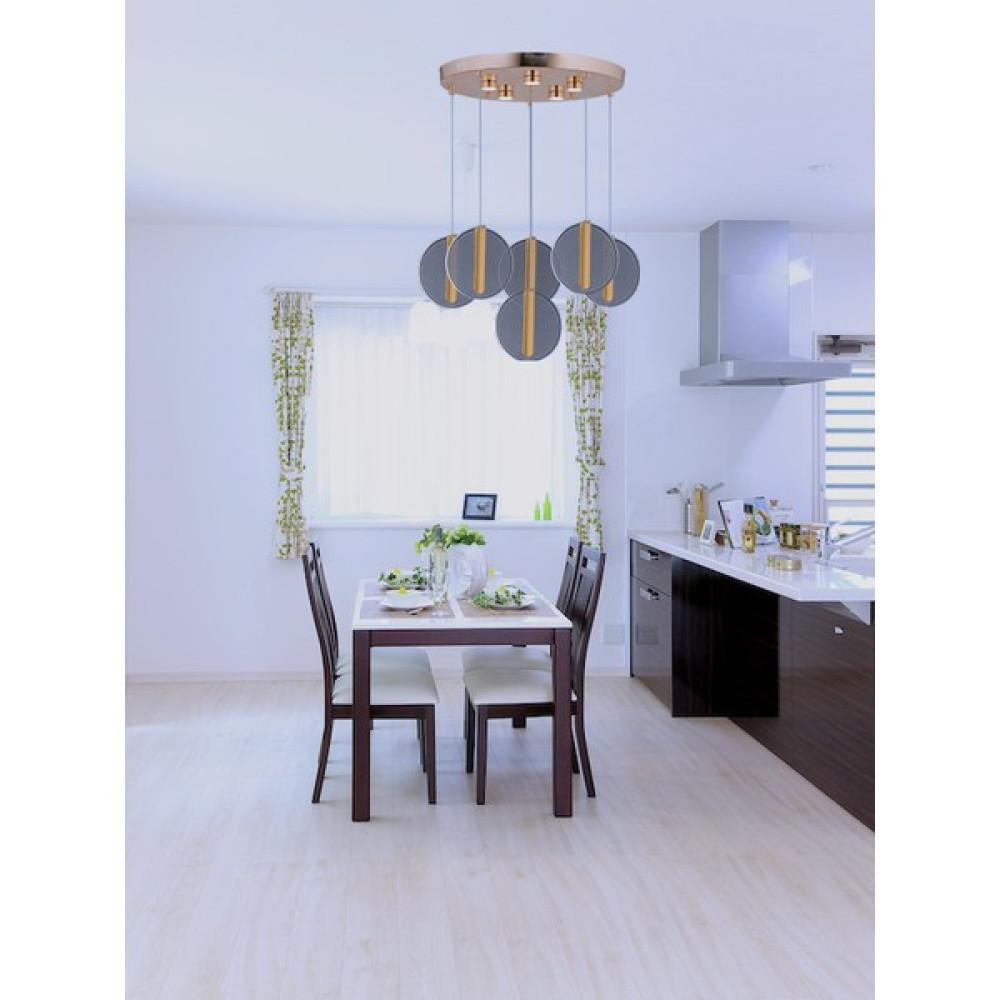 Zage Aydınlatma A Elegance Modern 3 Renk Led'li 6'lı Tasarım Sarkıt Gold Sarı Avize Avize Fiyatı