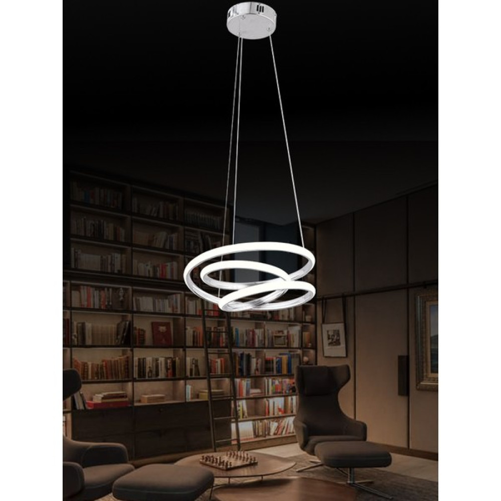 Zage Aydınlatma A Modern Elegance Beyaz Led'li Krom Sarkıt Avize - 1'li Avize Fiyatı