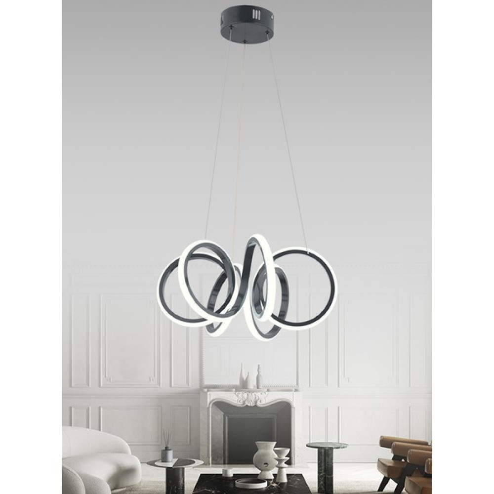 Zage Aydınlatma A+ Modern Elegance Beyaz Led'li Siyah Sarkıt Avize - Antrasit - 1'li Avize Fiyatı