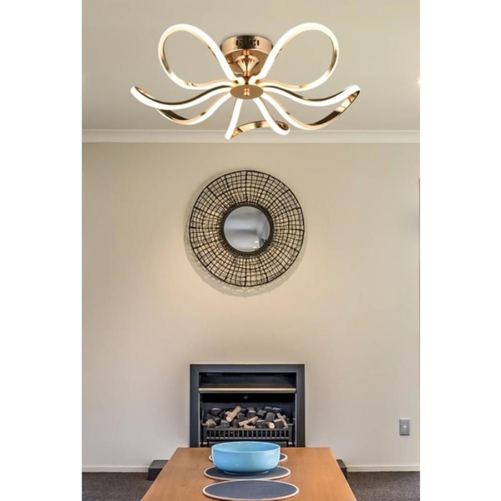 Zage Aydınlatma A+ Modern Elegance Günışığı Led'li Gold Sarı Plafonyer Avize - 5'li Avize Fiyatı