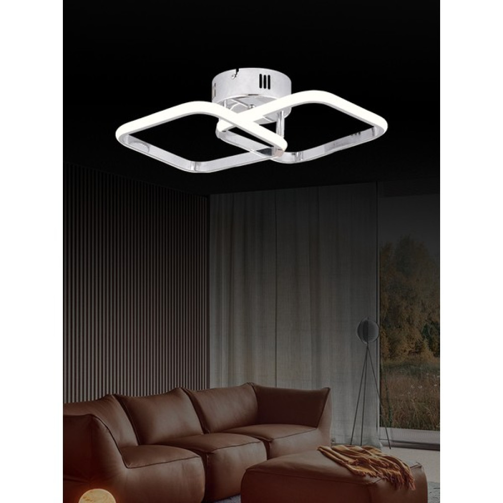Zage Aydınlatma A+ Modern Elegance Kare 3 Renk Led'li Krom Plafonyer Avize Avize Fiyatı