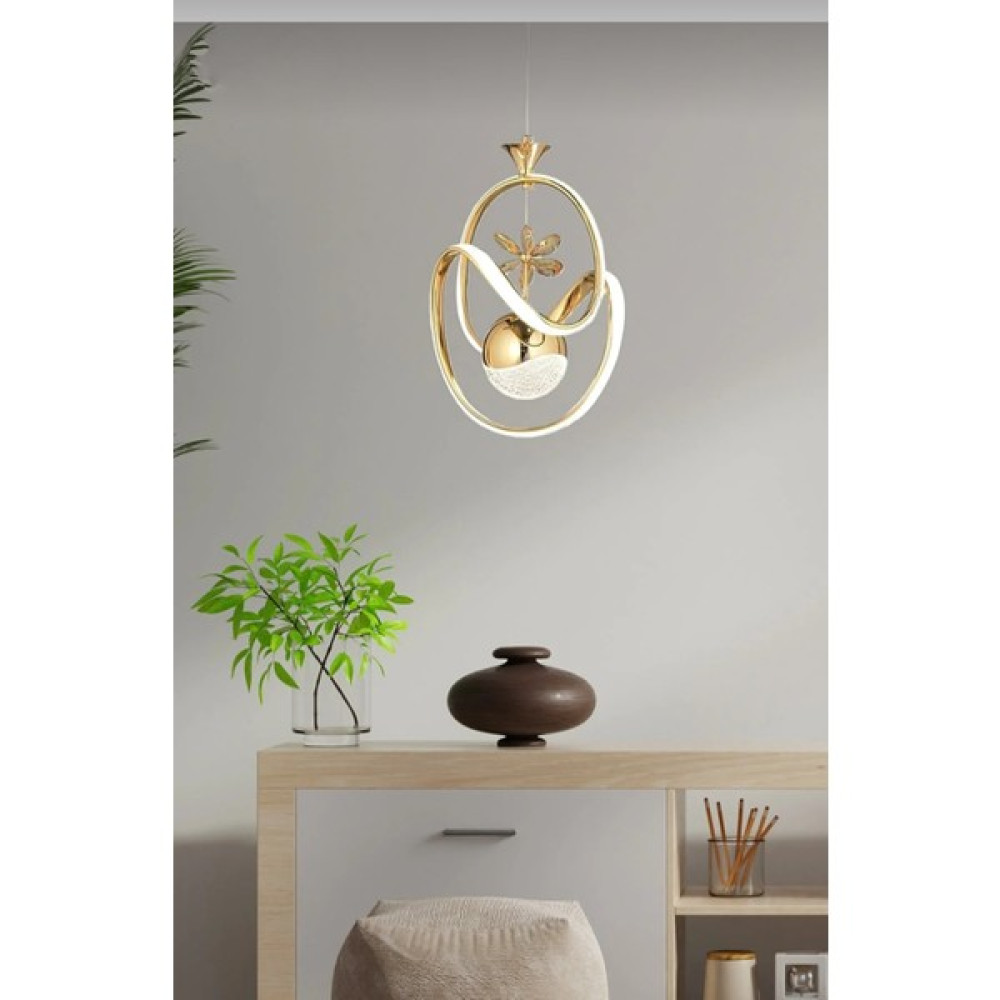 Zage Aydınlatma Modern Lüks Elegance Günışığı Led'li Tasarım Gold Sarı Avize - 2'li Avize Fiyatı