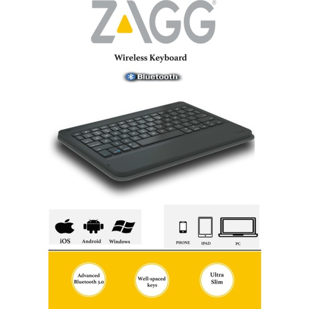 Zagg Folio iPad Air Pro PC/Laptop/Android/iOS Macbook Uyumlu Kablosuz Bluetooth Klavye Tablet Aksesuarı Fiyatı