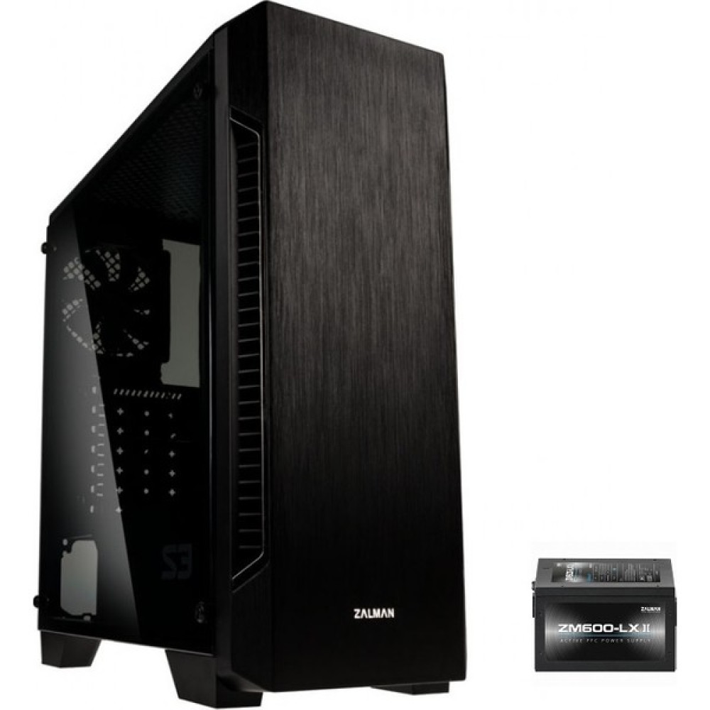 Zalman S3-600W ATX Mid Tower 600W Siyah 1 x Mikrofon 1 x Kulaklık, 1 x USB 3.0, 2 x USB 2.0, 1 x 120 mm Fan, Cam Yan Kapak, , PCI/AGP 330 mm Bilgis... PC Kasaları Fiyatı