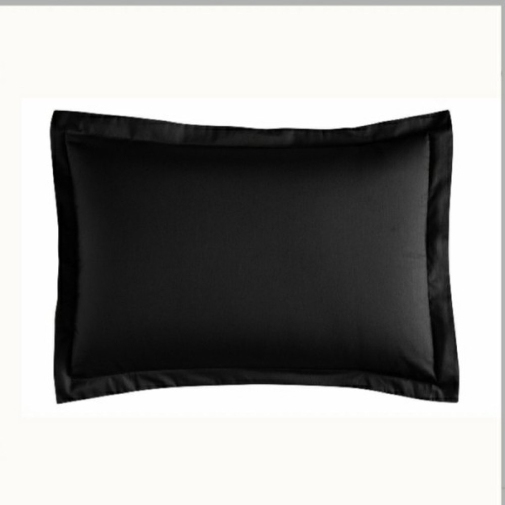 Zambak Home 50 x 70 cm Düz Pamuk Saten Volanlı Yastık Kılıfı - Siyah Yastık Kılıfı Fiyatı
