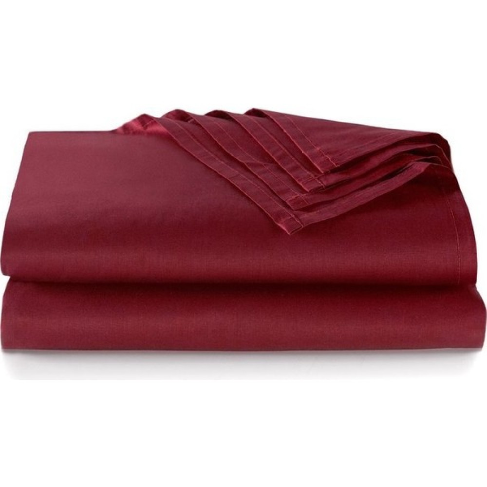 Zambak Tekstil 180×240 Tek kişilik Düz Çarşaf Takımı (Lastiksiz) - 180 x 240 cm - Bordo Çarşaf Fiyatı