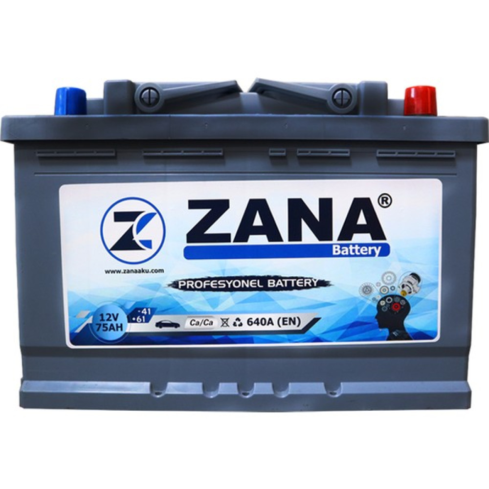 Zana Auto 12 V 60AH 540A(EN) Ca/ca Battery Zana Akü Binek Düz Kutup Standart L2 Bakımlı Akü Fiyatı