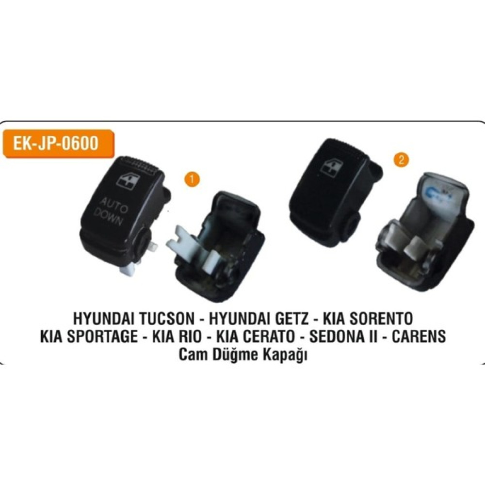 Zana Auto Hyundai Tucson - Getz - Kia Sorento / Sportage / Rio / Cerato Cam Düğme Kapak ZD-EK-JP-0600 Oto Elektroniği Fiyatı