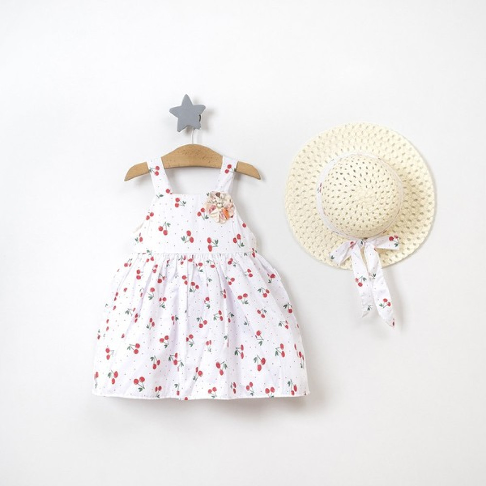 Zana Kids 2-5 Yaş Kız Çocuk Şapkalı Elbise - Kırmızı Kız Çocuk Elbise Fiyatı