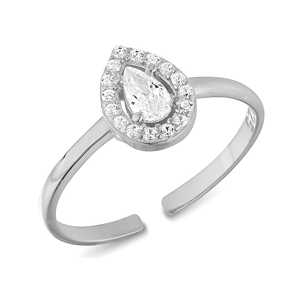 Zanaat Silver 925 Ayar Gümüş Ayarlanabilir Zirkon Taşlı Damla Model Yüzük Gümüş Yüzük Fiyatı