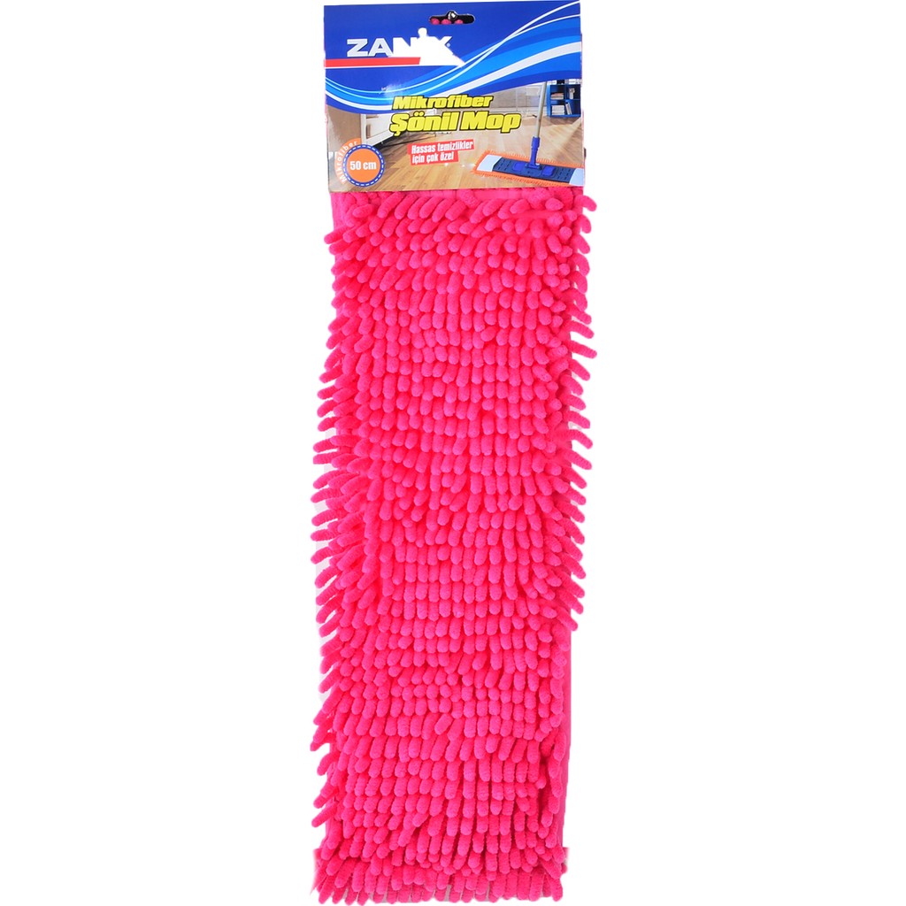 Zanix 3282 Nemli Makarna Mop Ucu - Mikrofiber Şönil Paspas Yedeği 50 cm Pembe Araca Özel Paspaslar Fiyatı