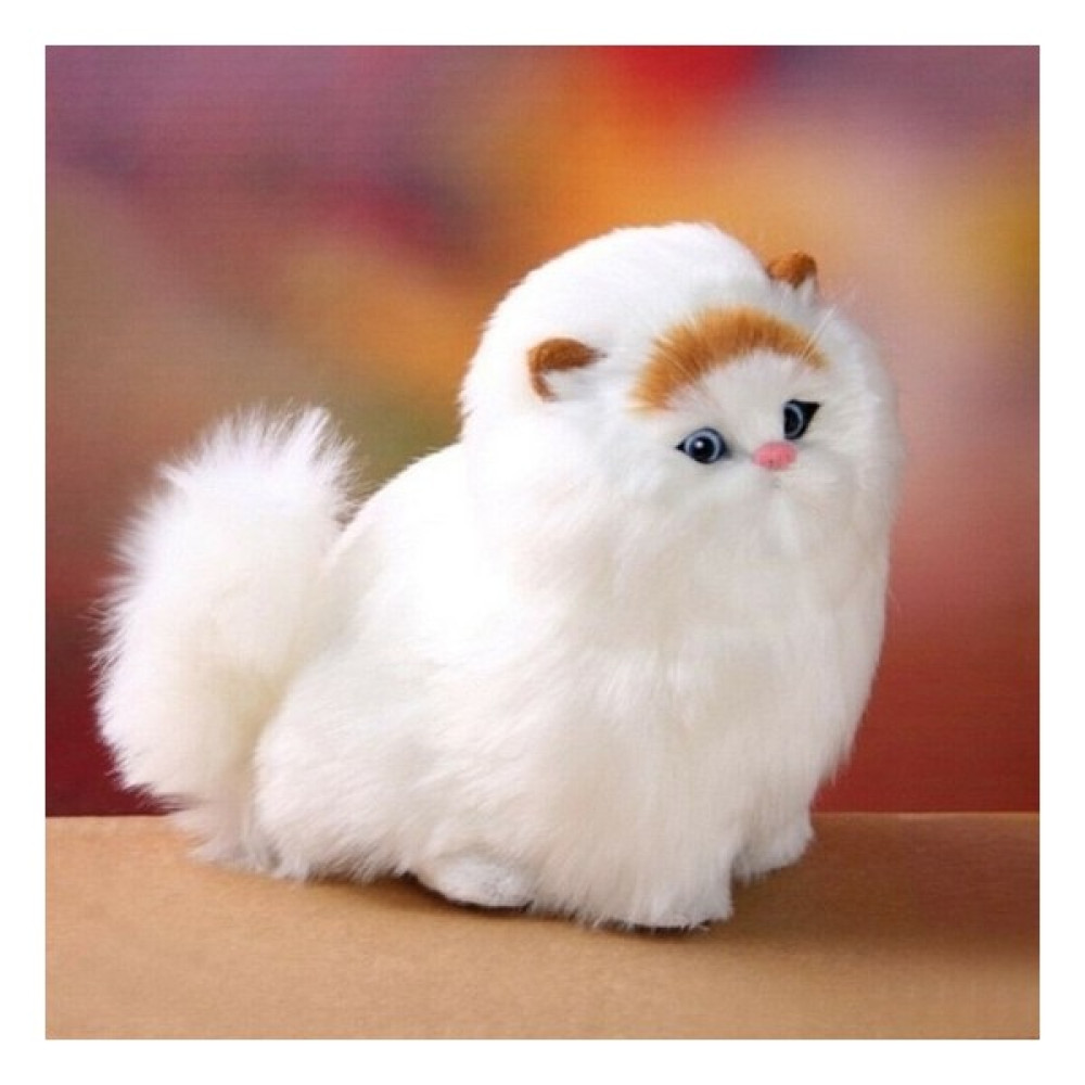 Zaox 20CM Gerçekçi Sondaj Kedi Şekli Peluş Simülasyon (Yurt Dışından) - Sarı - Beyaz - 16 cm Peluş Oyuncaklar Fiyatı