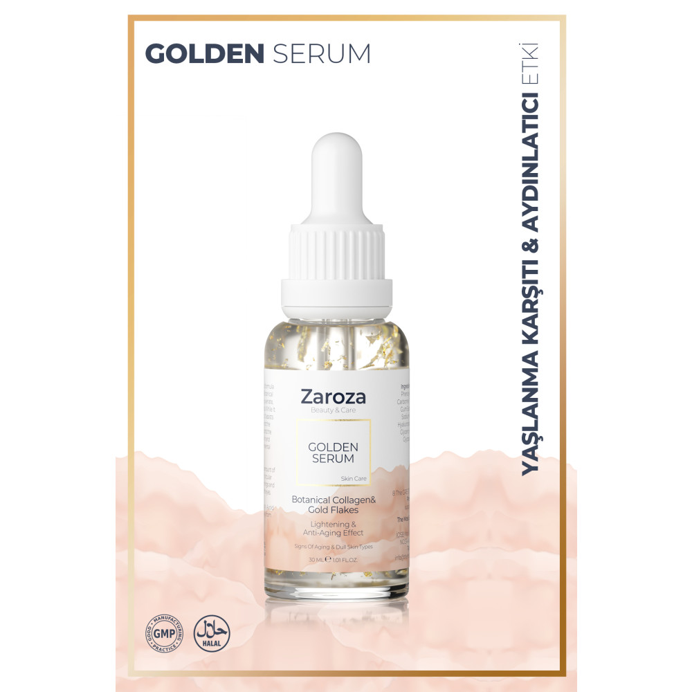 ZAROZA Yaşlanma Karşıtı Collagen & Niacinamide & 24k Altın Yapraklı Serum 30 ml Cilt ve Yüz Bakımı Fiyatı