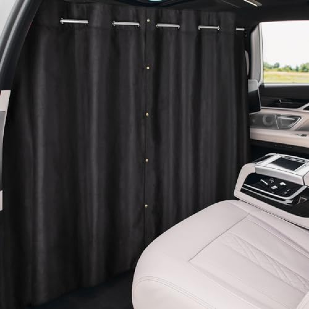 ZATOOTO Car Divider Curtain, Car Privacy Curtains with Pole Backseat Blackout Curtain for Car Camping Travel and Breaks, Lengths Adjustable for Most Cars, Sedan, Vans, SUVs (5.25 ft * 3.48 ft)