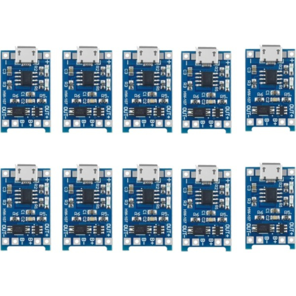 Zauss 10 Adet Micro USB TP4056 Bms 5V 1A Korumalı Lityum Pil Şarj Devresi Powerbank Oyun & Hobi Fiyatı