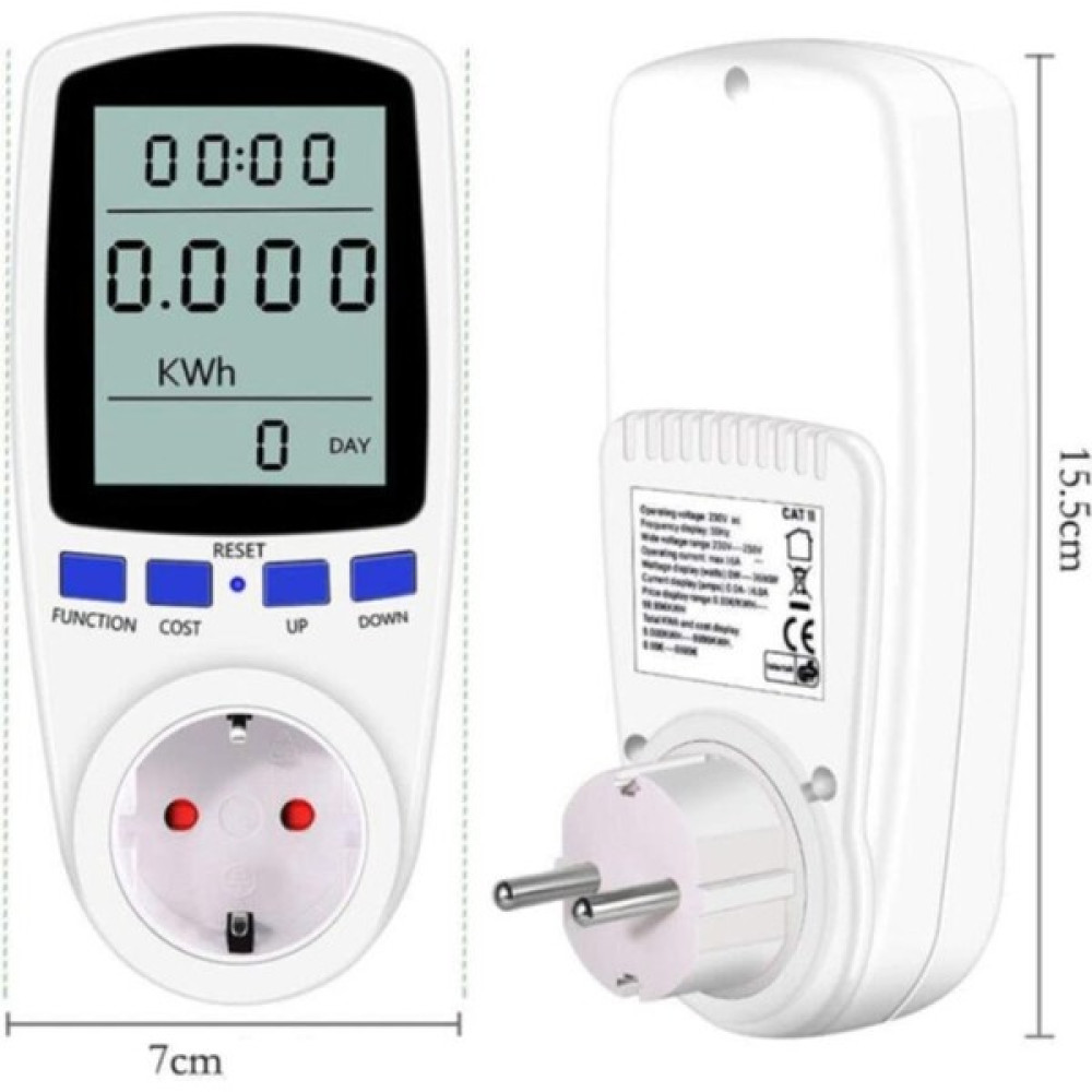 Zauss Dijital Wattmetre Enerji Sar Ölçer Tüketim Ölçer 220V Priz Diğer Test ve Ölçüm Cihazları Fiyatı