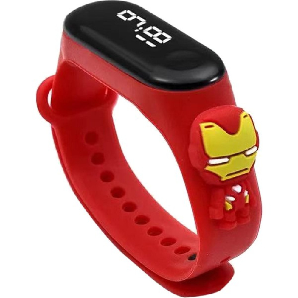 Zavira Çocuk Kol Saati LED Dokunmatik Su Geçirmez Iron Man Kol Saatleri Fiyatı