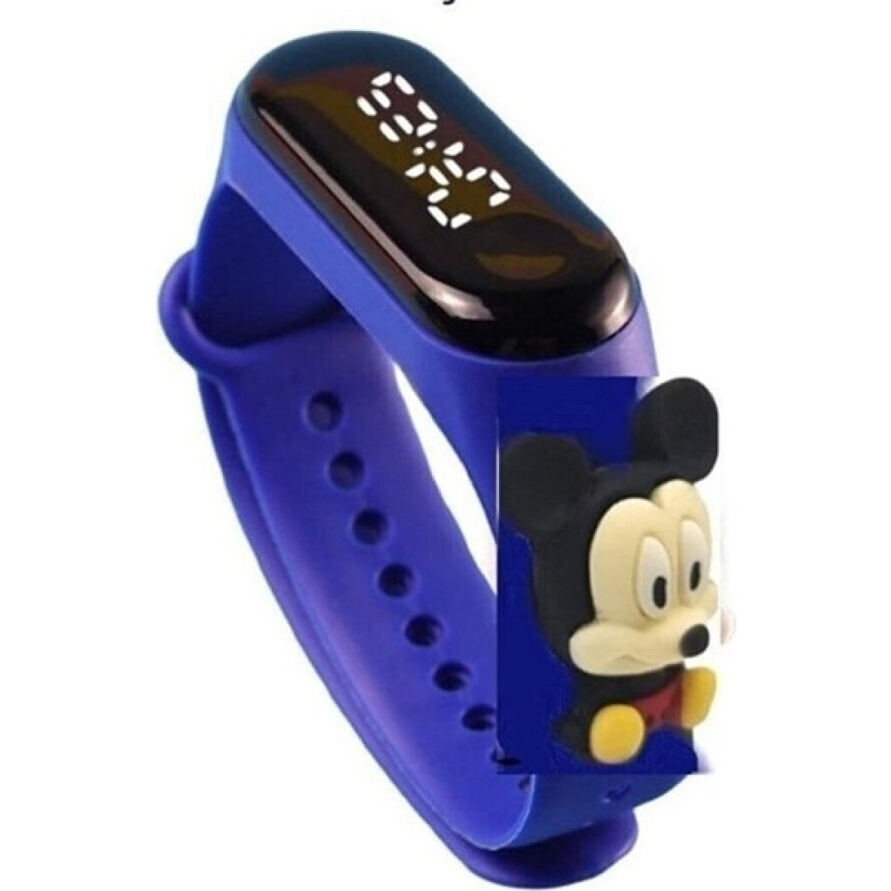 Zavira Çocuk Kol Saati LED Dokunmatik Su Geçirmez Mickey Mouse - Renkli Kol Saatleri Fiyatı