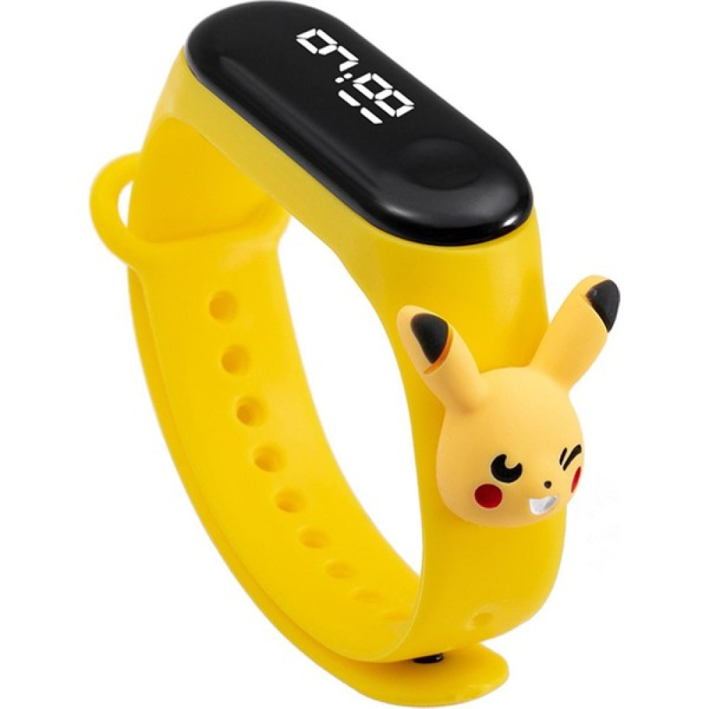 Zavira Çocuk Kol Saati LED Dokunmatik Su Geçirmez Pikachu - Sarı Kol Saatleri Fiyatı
