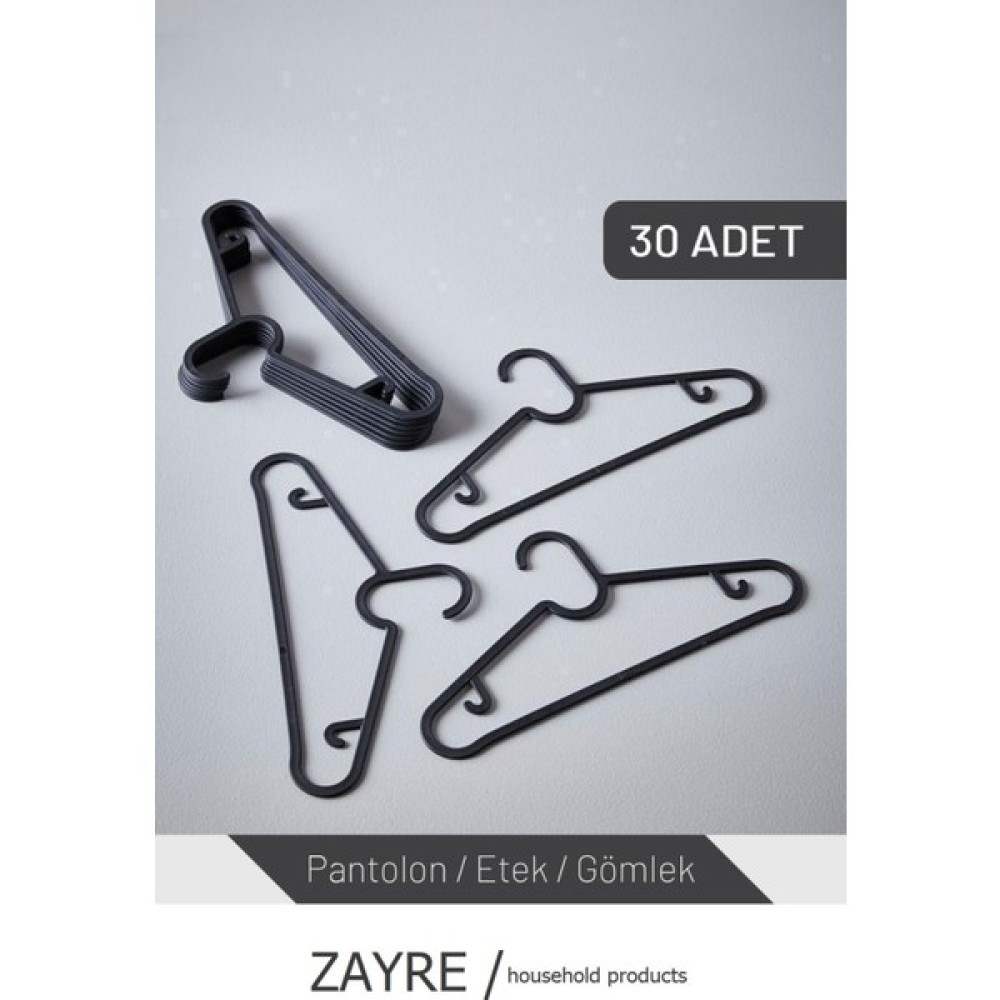 Zayre Spruttıg,elbise Askısı,30 Adet - Siyah Eşya Saklama / Düzenleme Fiyatı