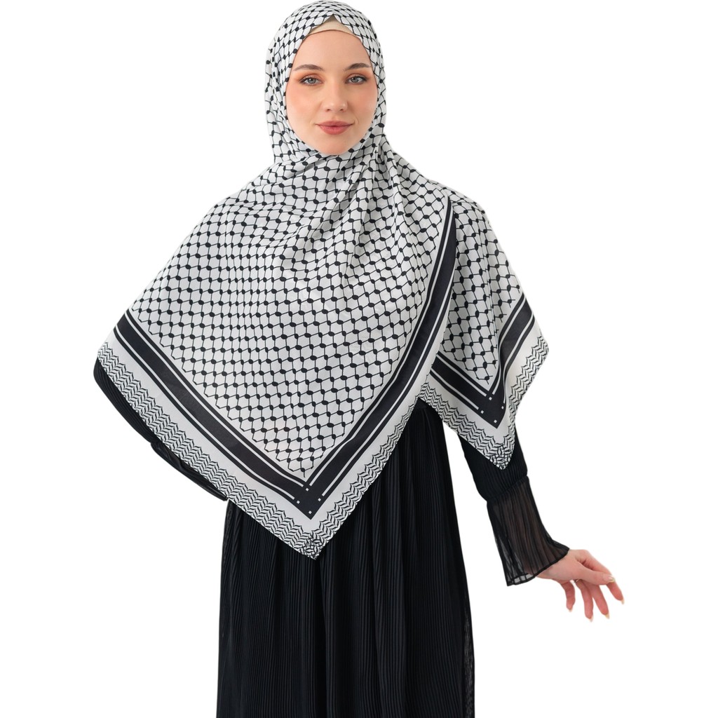 Zaytoon Tesettür Şal, Kefiye Desenli, Modern Filistin Şalı Diğer Fiyatı