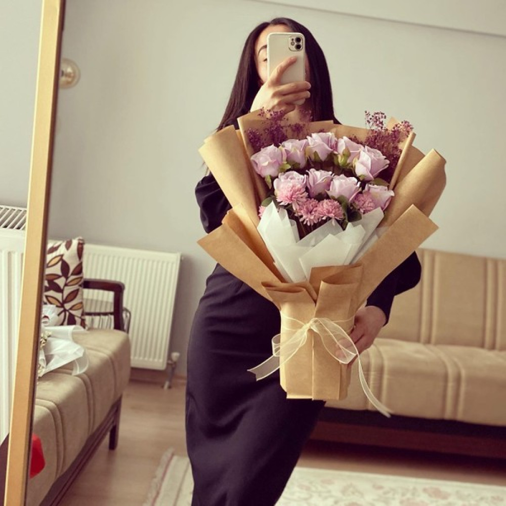 Z&B Flowers Kız Isteme Çiçeği Lila Yapay Gül Buketi,sevgiliye Hediye,söz Çiçeği Ev & Dekorasyon Aksesuarları Fiyatı