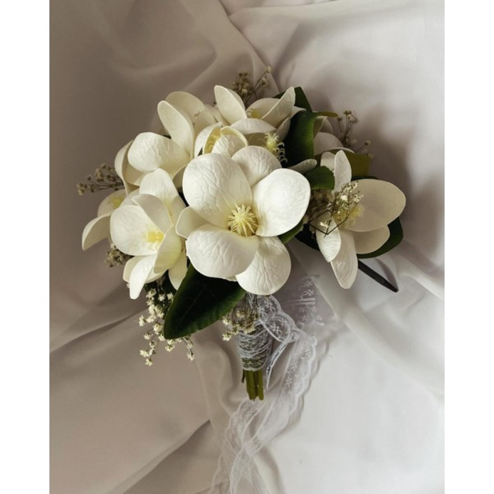 Zb Flowers Krem Manolya Gelin Çiçeği Söz Çiçeği El Buketi Damatyakaçiçeği Ev & Dekorasyon Aksesuarları Fiyatı
