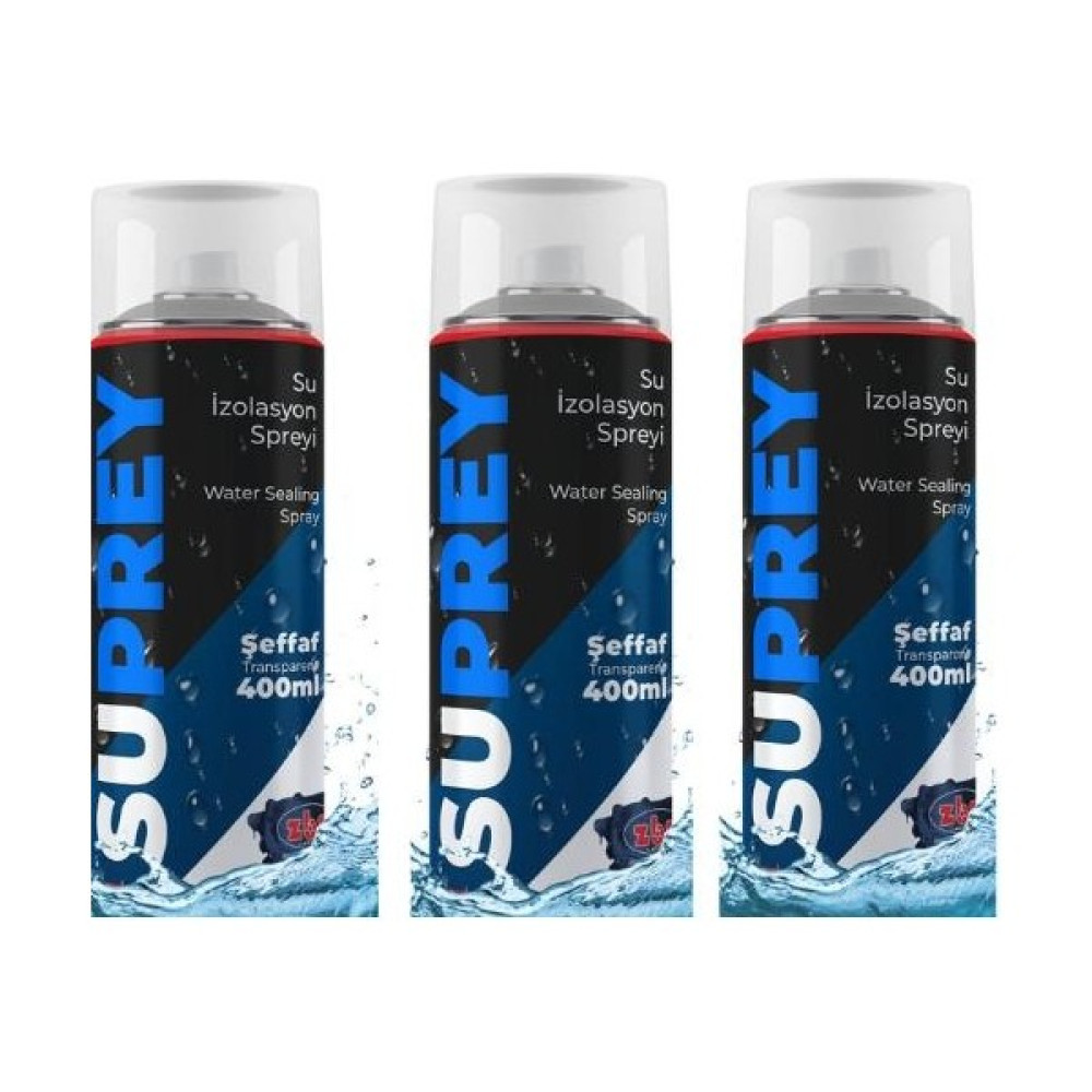Zbs 2+1pkt. Suprey Sızdırmazlık Su Izolasyon Spreyi Şeffaf 1200ml Dış Cephe Yalıtım Malzemeleri Fiyatı