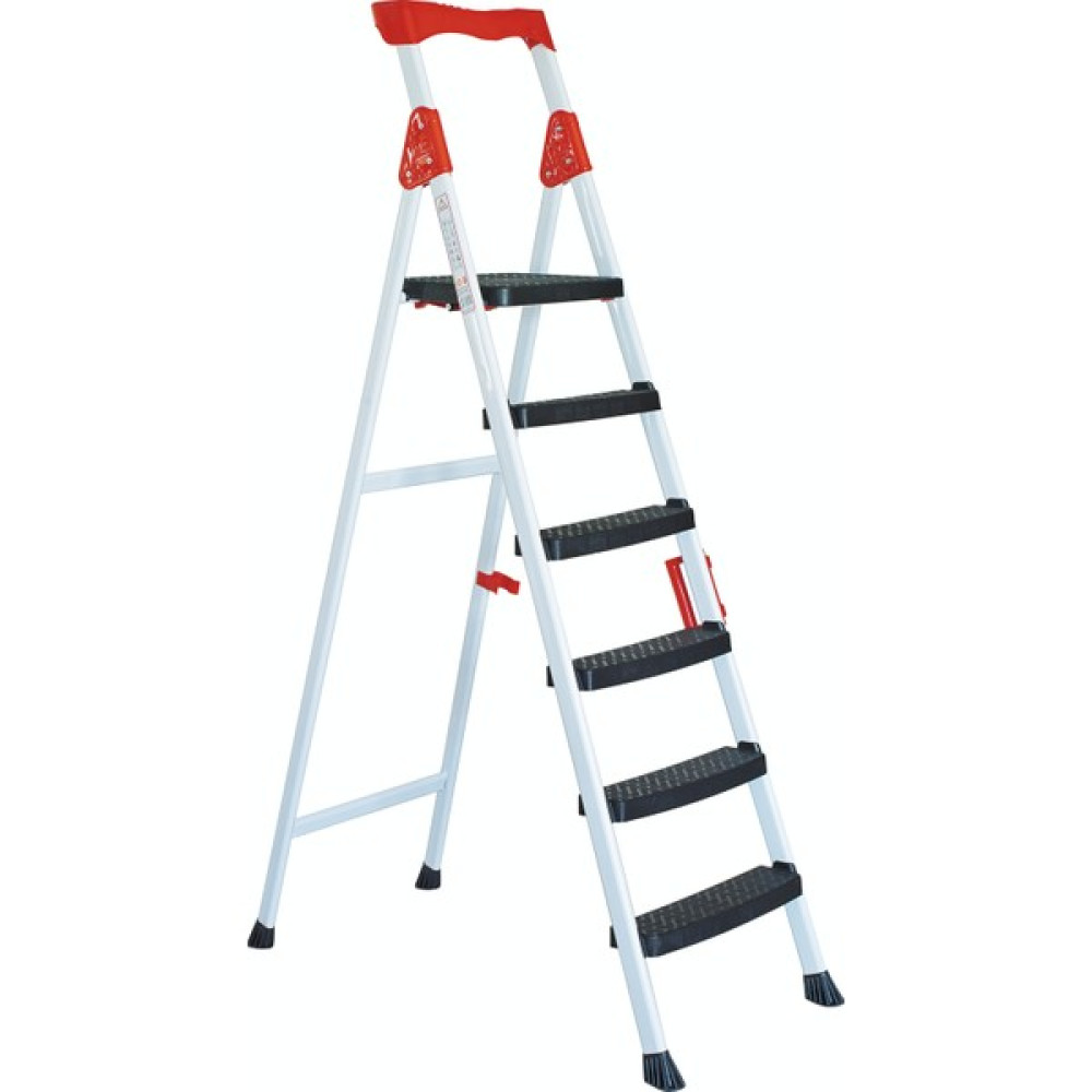 ZE Zigana Ev Gereçleri Elegance 5+1 Geniş Basamaklı Kolay Taşıma Aparatlı Merdiven - 126 cm Nalburiye & Hırdavat Fiyatı