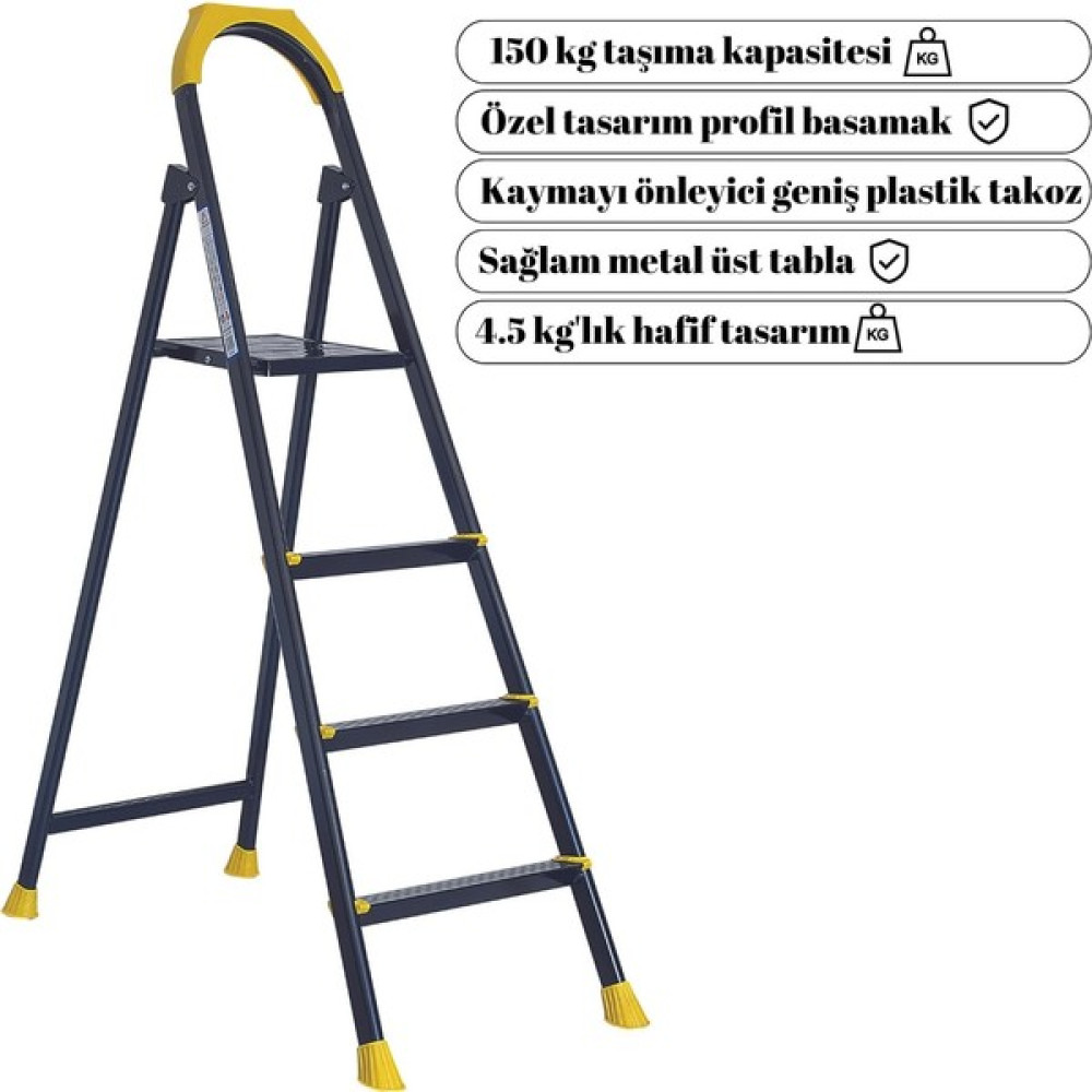 ZE Zigana Ev Gereçleri Hardy 3+1 Basamaklı Özel Tasarım Hafif Merdiven Nalburiye & Hırdavat Fiyatı