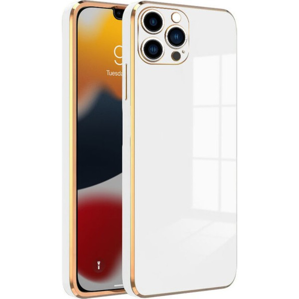 Zebana Apple iPhone 13 Pro Kılıf Golden Silikon Kılıf Beyaz Cep Telefonu Kılıfı Fiyatı