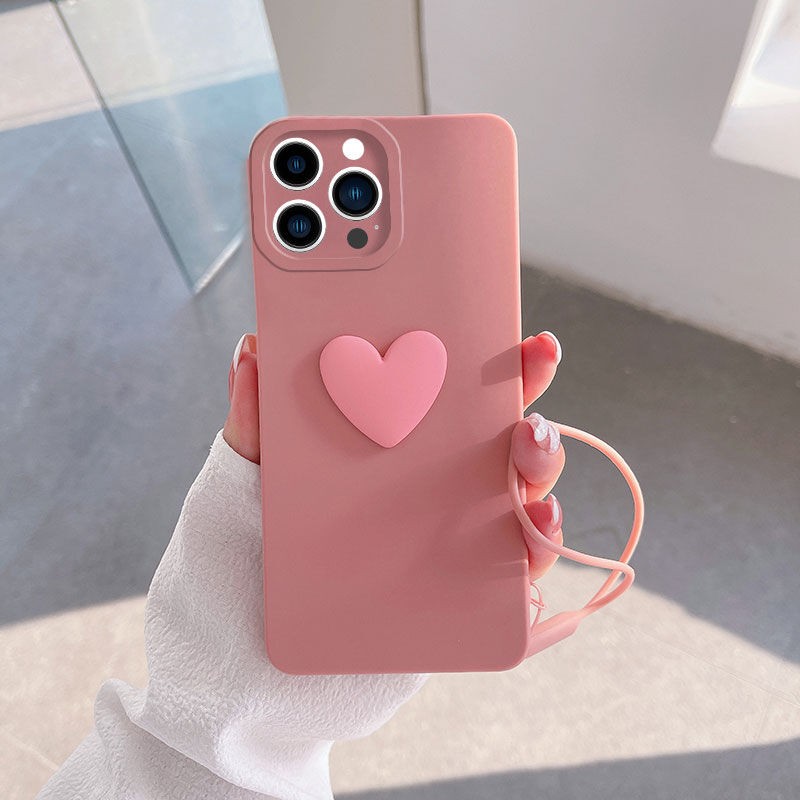 Zebana Apple iPhone 13 Pro Kılıf Zebana Kalpli Love Kılıf Pembe Cep Telefonu Kılıfı Fiyatı
