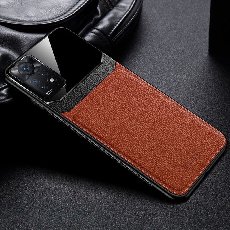 Zebana Xiaomi Redmi Note 11 Pro 4g Uyumlu Kılıf Zebana Lens Deri Kılıf Kahverengi Cep Telefonu Kılıfı Fiyatı