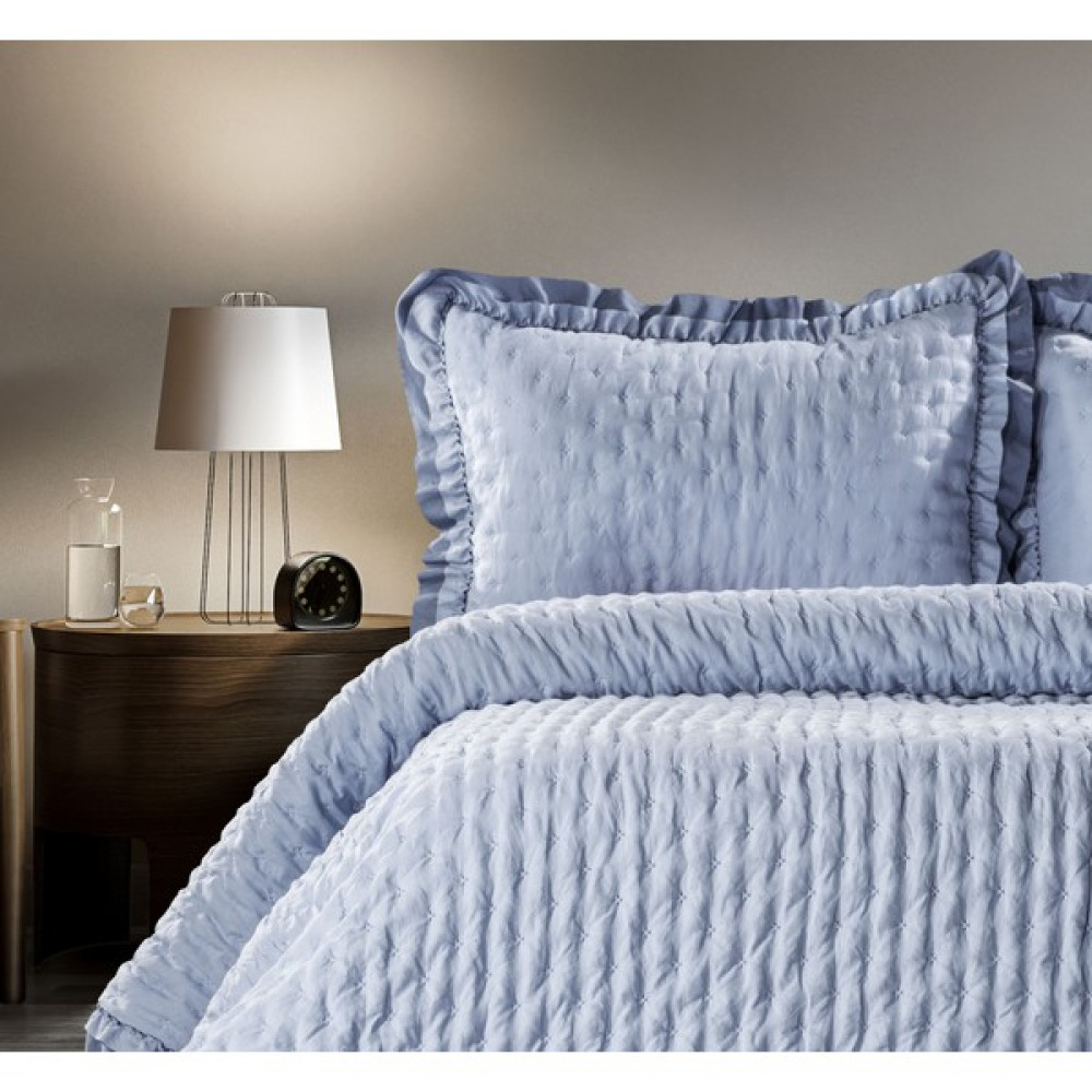 Zebra Casa Lima Çift Kişilik Yatak Örtüsü Indigo - Azur Mavi - 240 x 260 cm Yatak Örtüsü Fiyatı