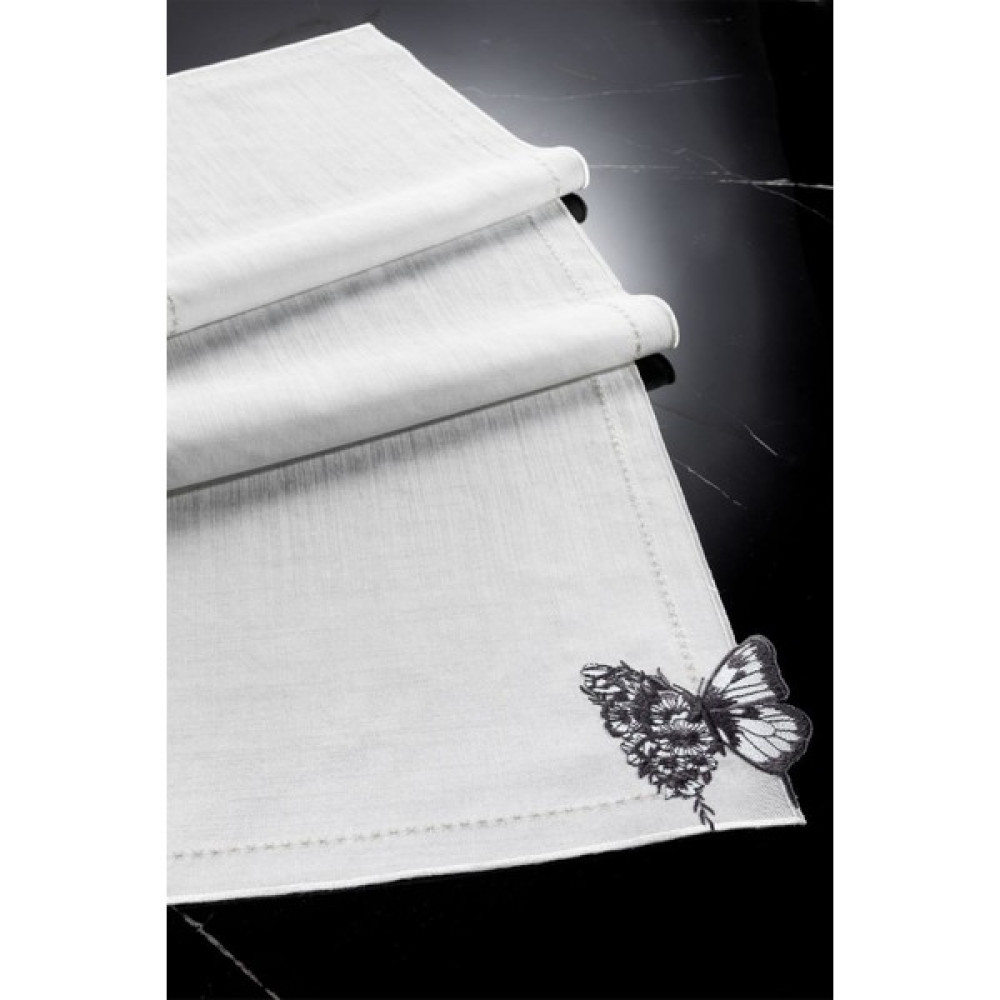 Zebra Casa Unique Krem/mavi Runner - Mavi - 40 x 115 cm Masa Örtüsü Fiyatı