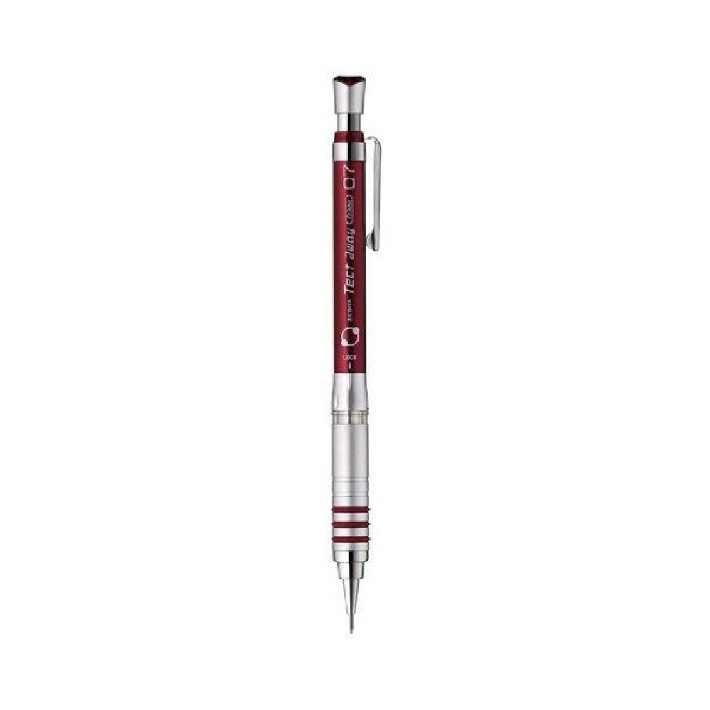 Zebra Tect 2WAY Versatil Kalem Krom Mekanizma 0.7mm Red Mekanik Kurşun (Versatil) Kalem Fiyatı