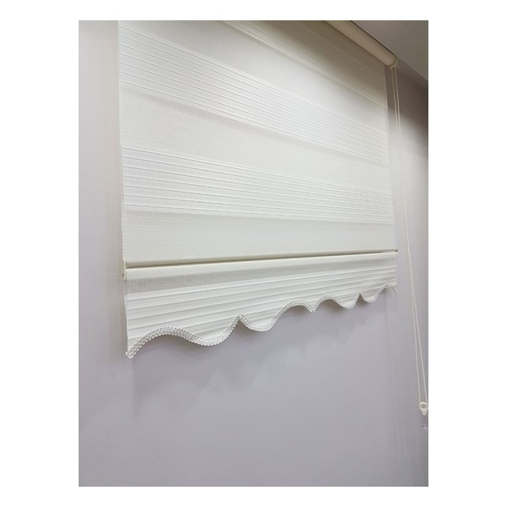 Zebraevim Ekru Trend Pliseli Zebra Perde Etek Dilimli - 70 x 200 cm Perde Fiyatı