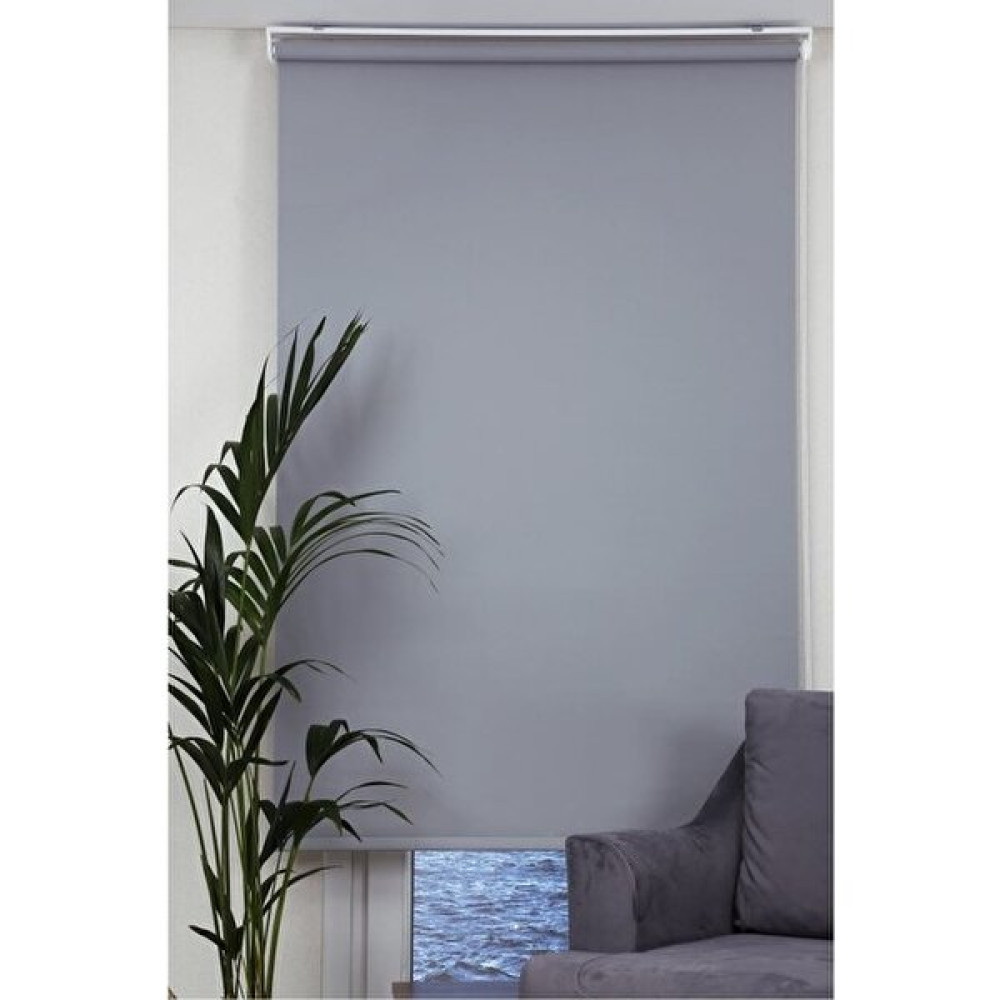 Zebraevim Kalın Kumaşlı Gri Mat Stor Perde Etek Dilimli - 100 x 200 cm Stor Perde Fiyatı